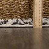 Hauteloom Fishhook FISHH Light Brown Machine Made Polypropylene Rug
