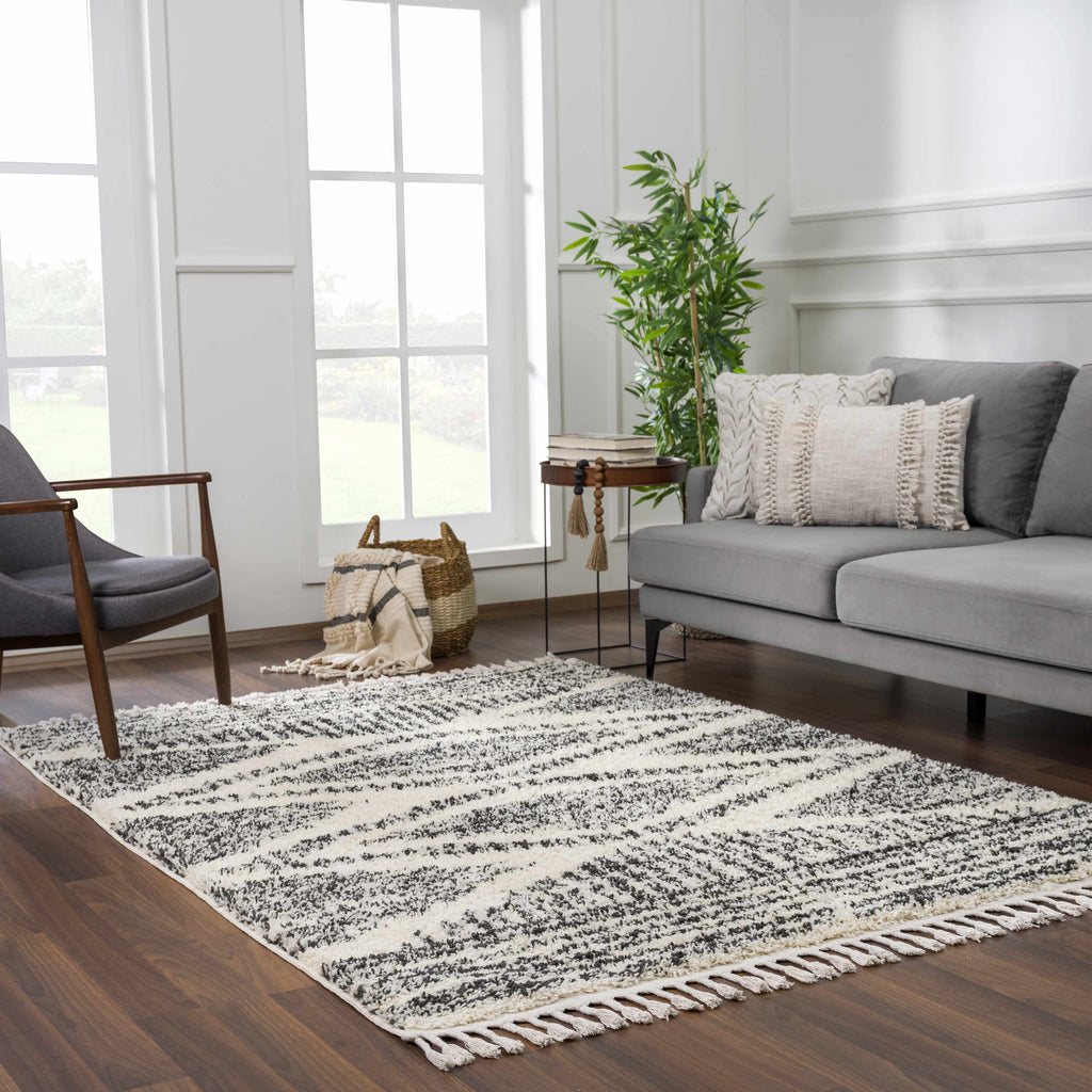 Hauteloom Fishhook FISHH Light Brown Machine Made Polypropylene Rug