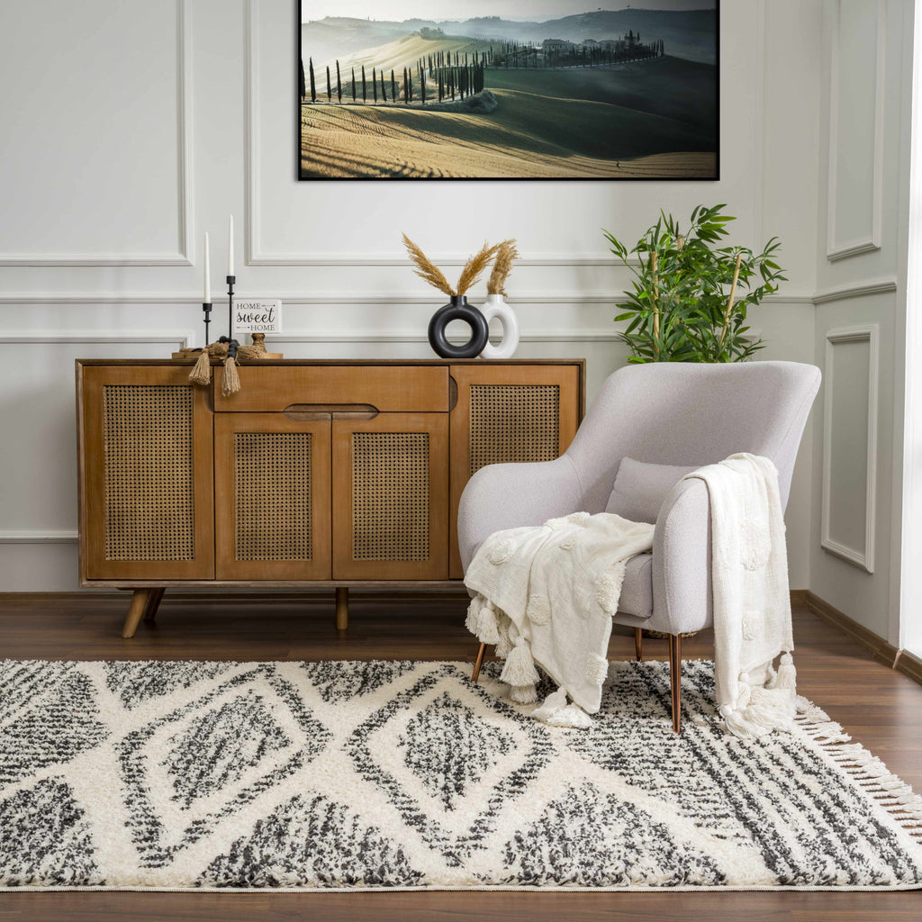 Hauteloom Fishhook FISHH Light Brown Machine Made Polypropylene Rug