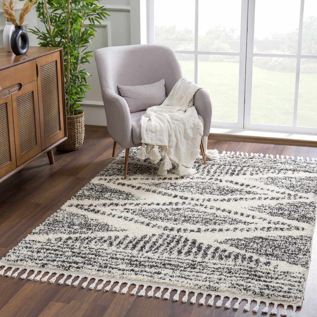 Hauteloom Fishhook FISHH Light Brown Machine Made Polypropylene Rug