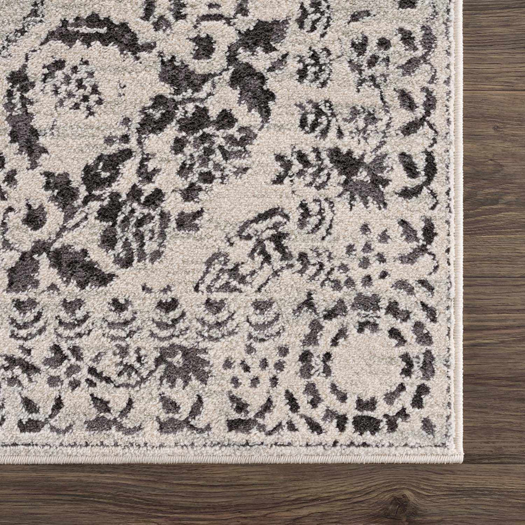 Hauteloom Megargel MEG Charcoal Machine Made Polypropylene Rug