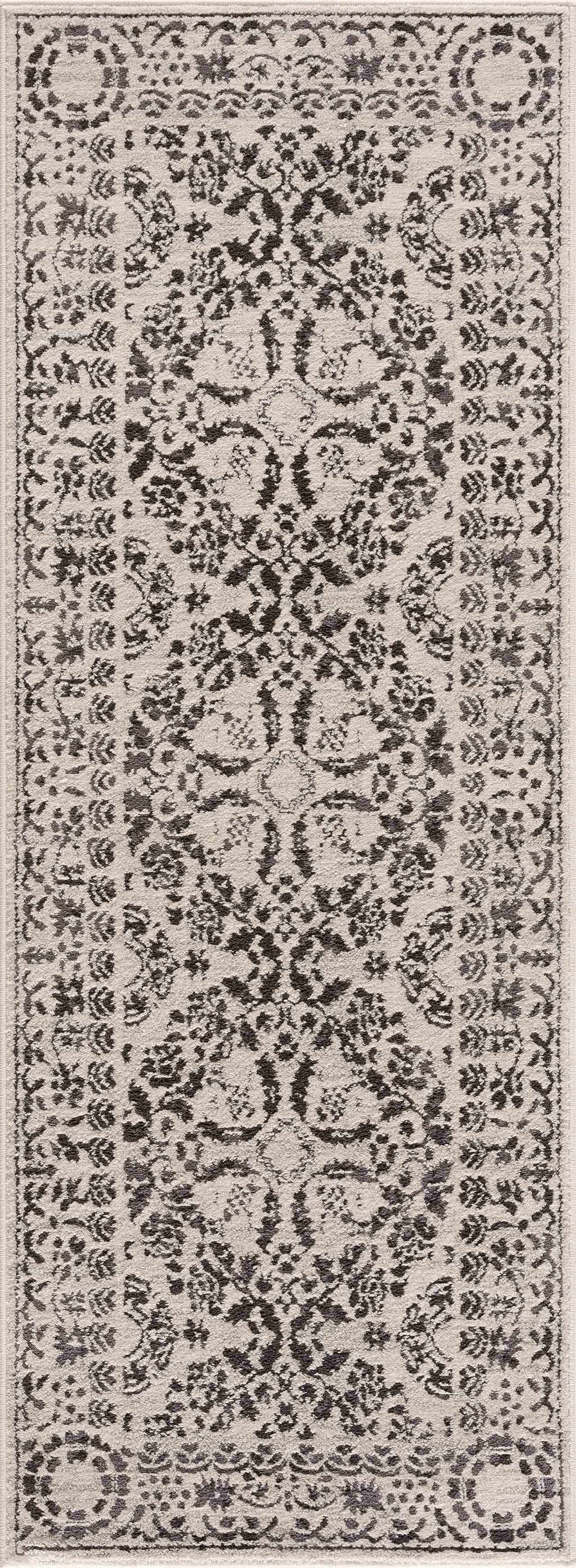 Hauteloom Megargel MEG Charcoal Machine Made Polypropylene Rug