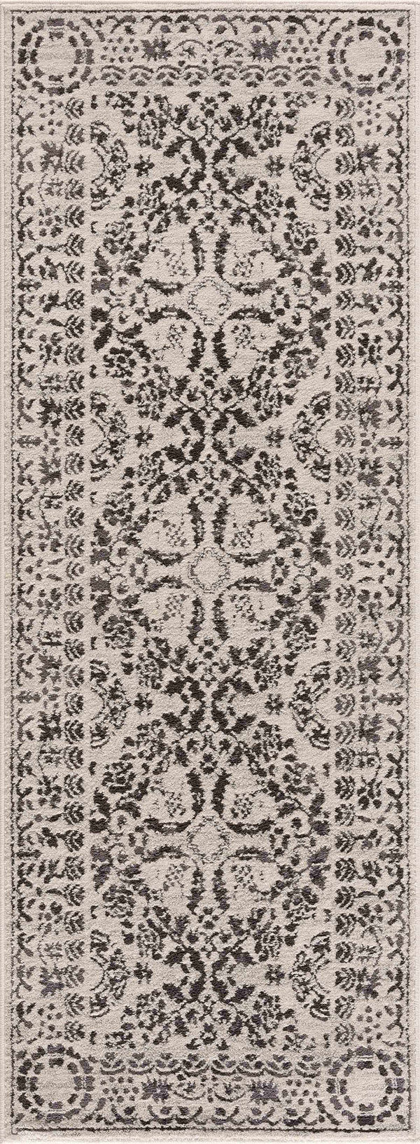 Hauteloom Megargel MEG Charcoal Machine Made Polypropylene Rug