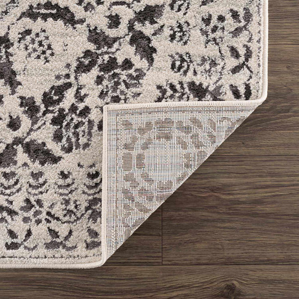 Hauteloom Megargel MEG Charcoal Machine Made Polypropylene Rug