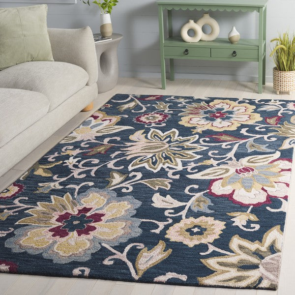 safavieh clearance blossom blm117n navy rug