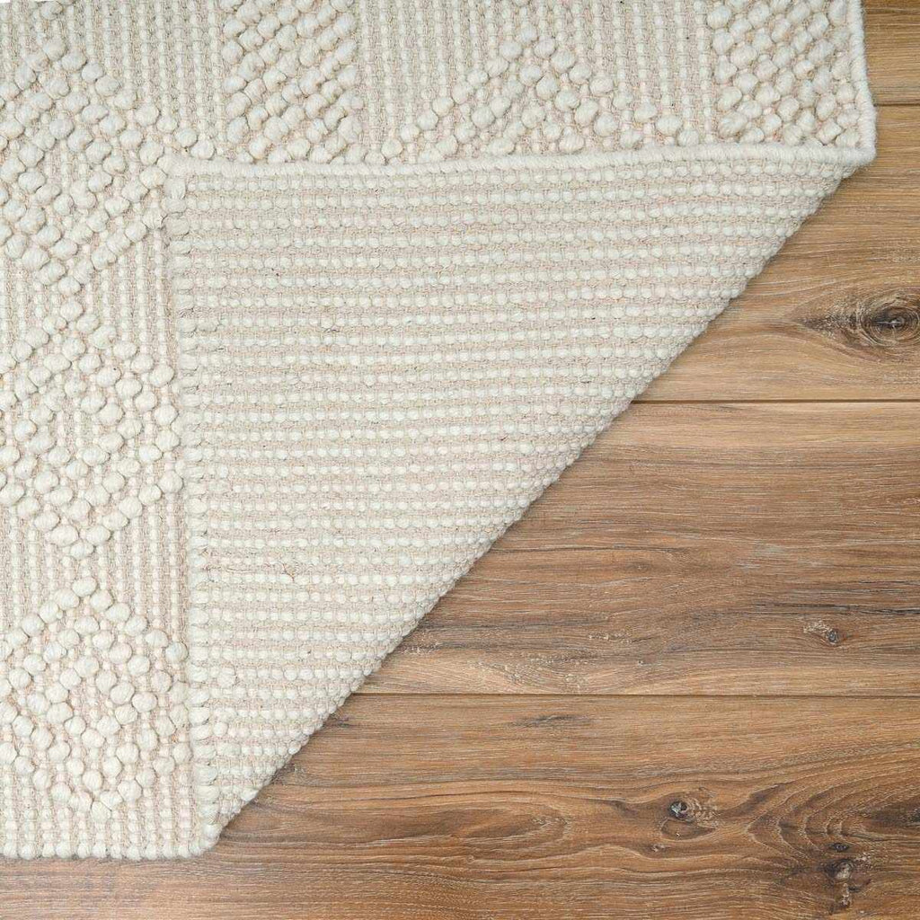 Hauteloom Bolinger BLNG White Woven/Flatwoven Wool Rug