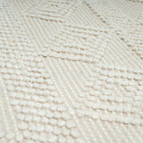 Hauteloom Bolinger BLNG White Woven/Flatwoven Wool Rug
