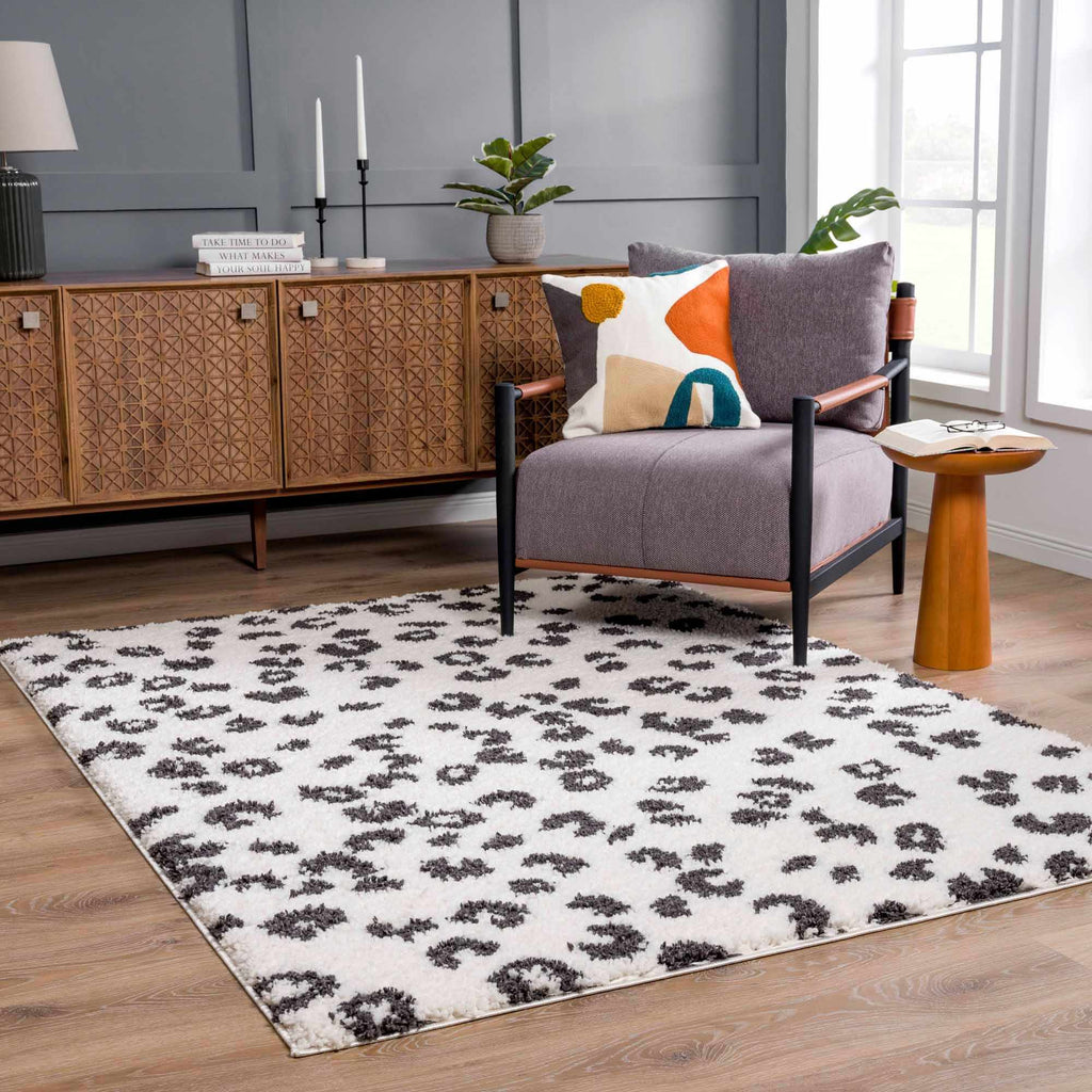 Hauteloom Zhen SBMMZHEN8A1 White Machine Made Polyester Rug