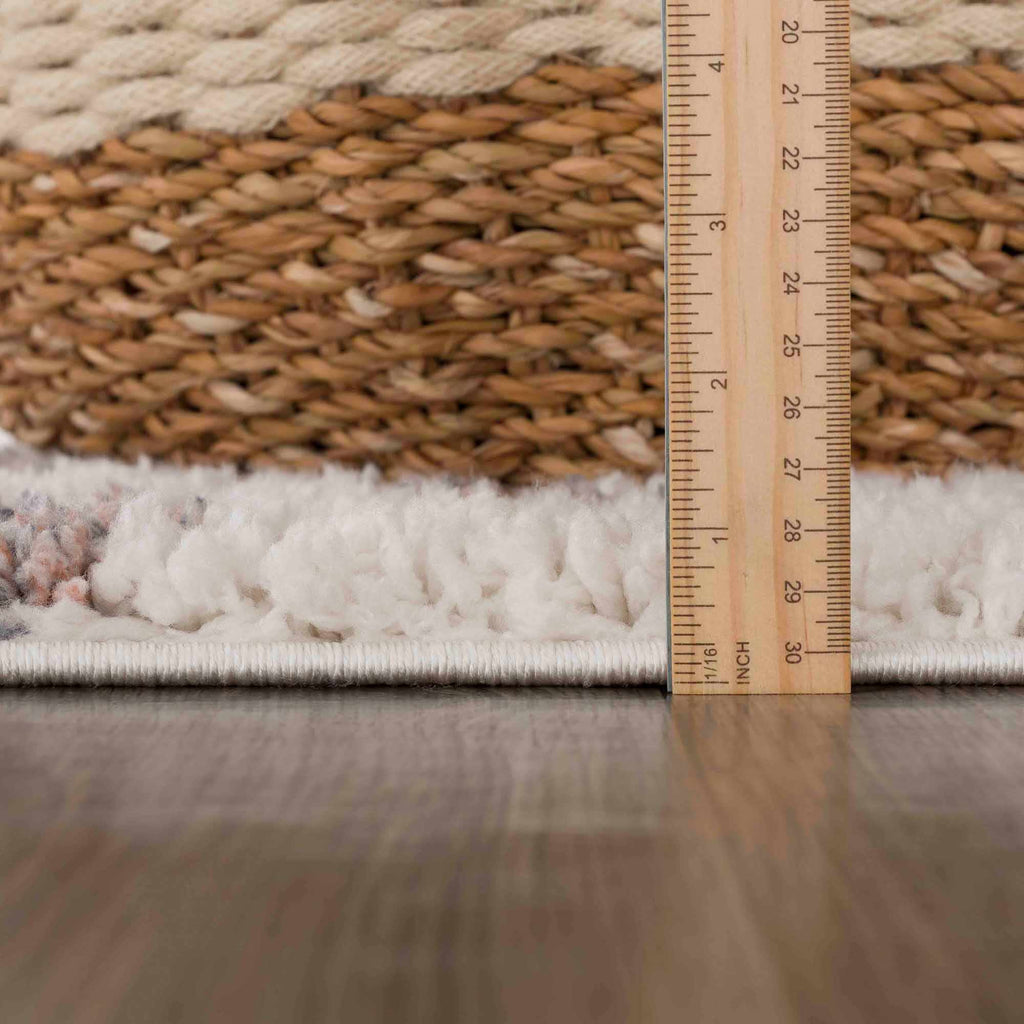 Hauteloom Zhen SBMMZHEN8A2 White Machine Made Polyester Rug