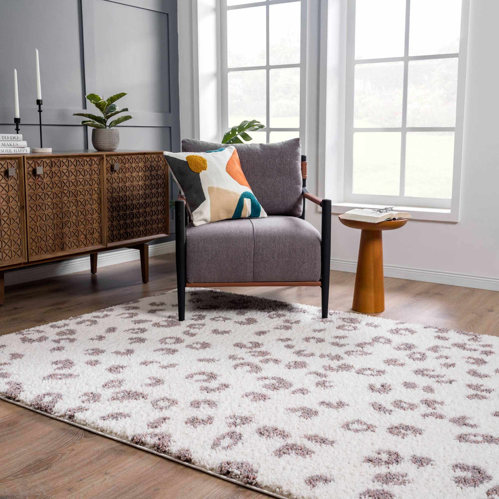 Hauteloom Zhen SBMMZHEN8A2 White Machine Made Polyester Rug