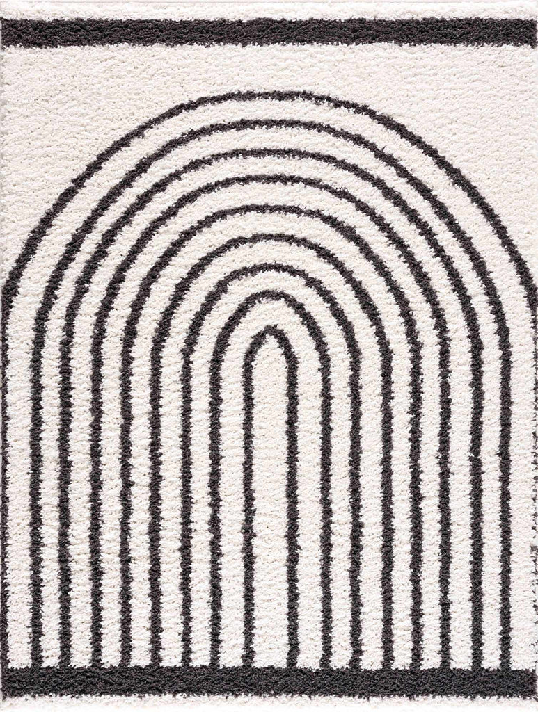 Hauteloom Bauer SBMMBAUERA1 White Machine Made Polyester Rug