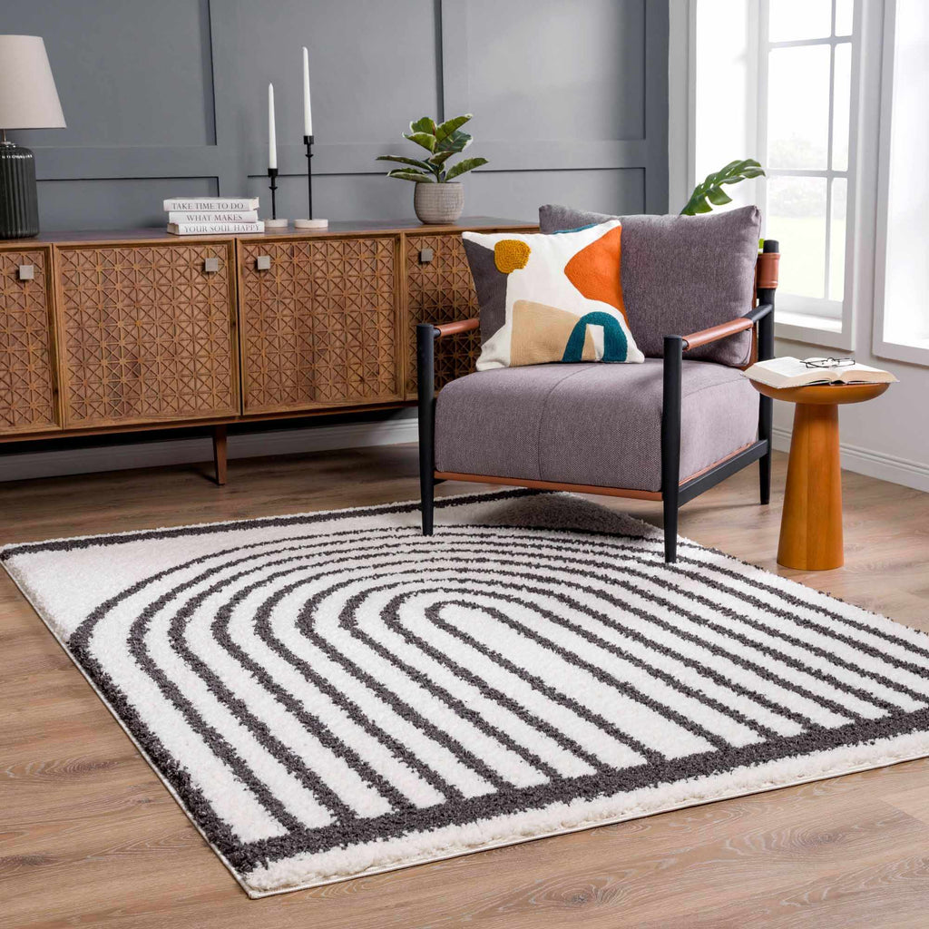 Hauteloom Bauer SBMMBAUERA1 White Machine Made Polyester Rug