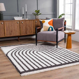 Hauteloom Bauer SBMMBAUERA1 White Machine Made Polyester Rug