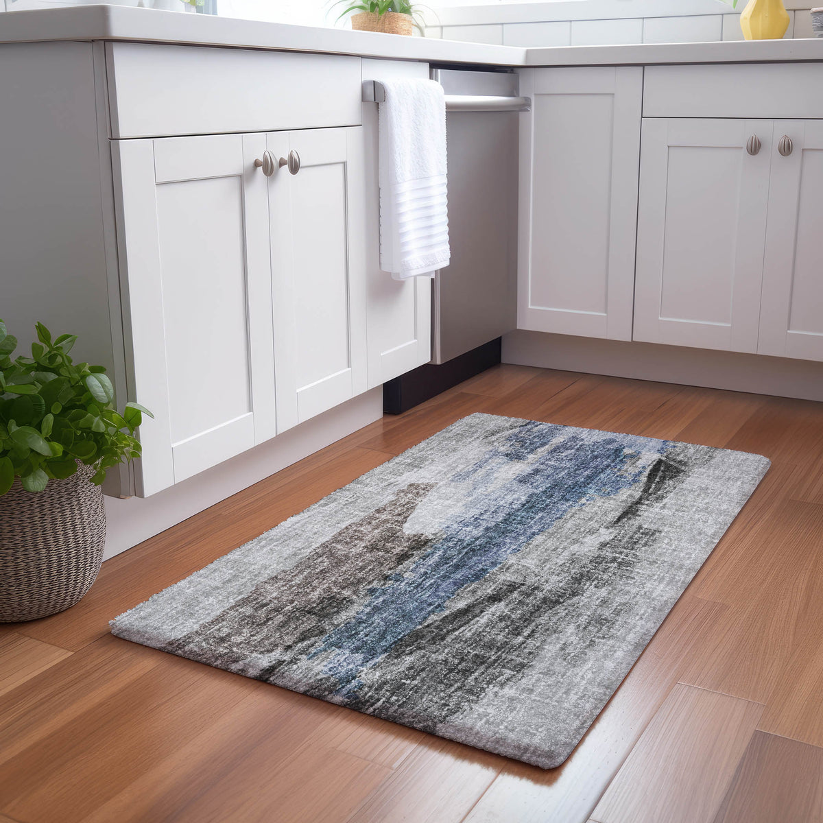 dalyn boca bo6 pewter rug