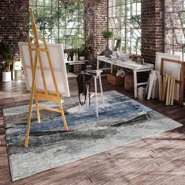 dalyn boca bo6 pewter rug
