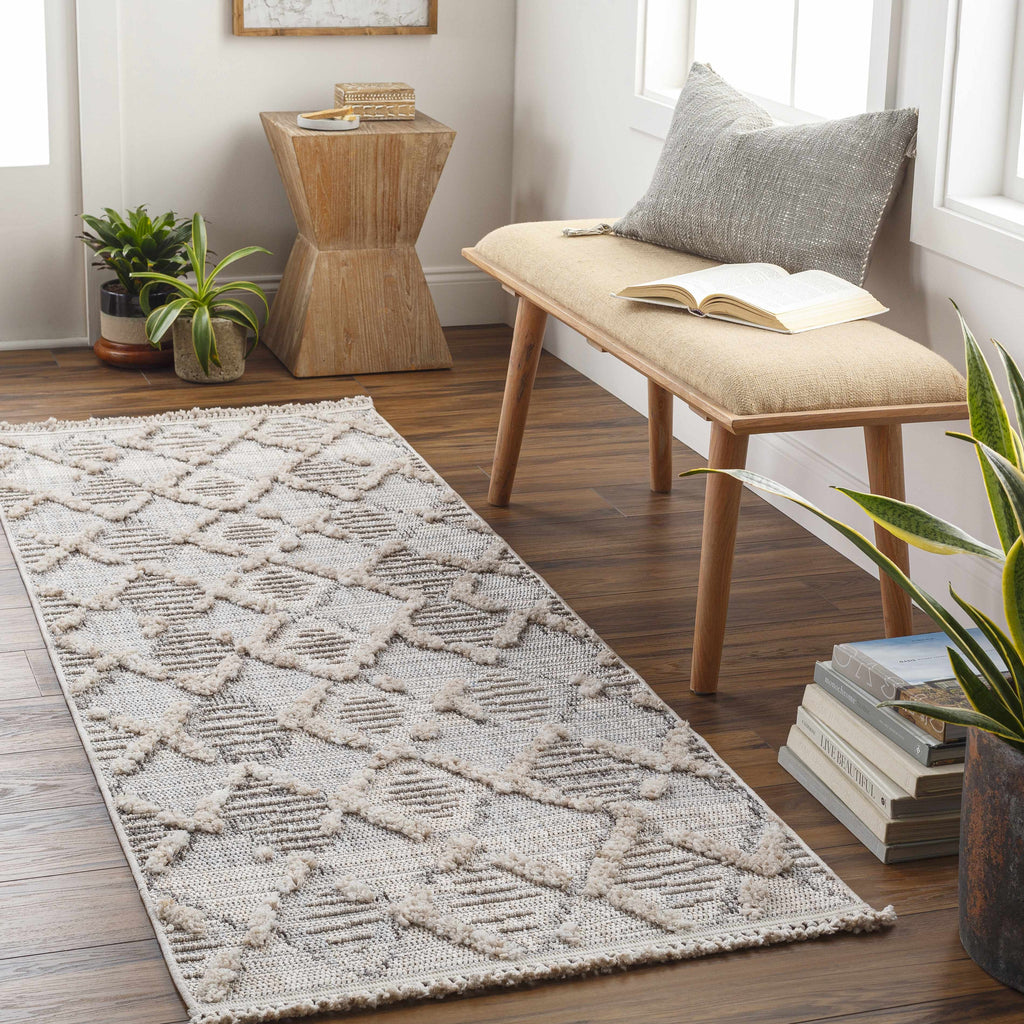 Hauteloom Bogtong BOGT Charcoal Machine Made Polyester Rug