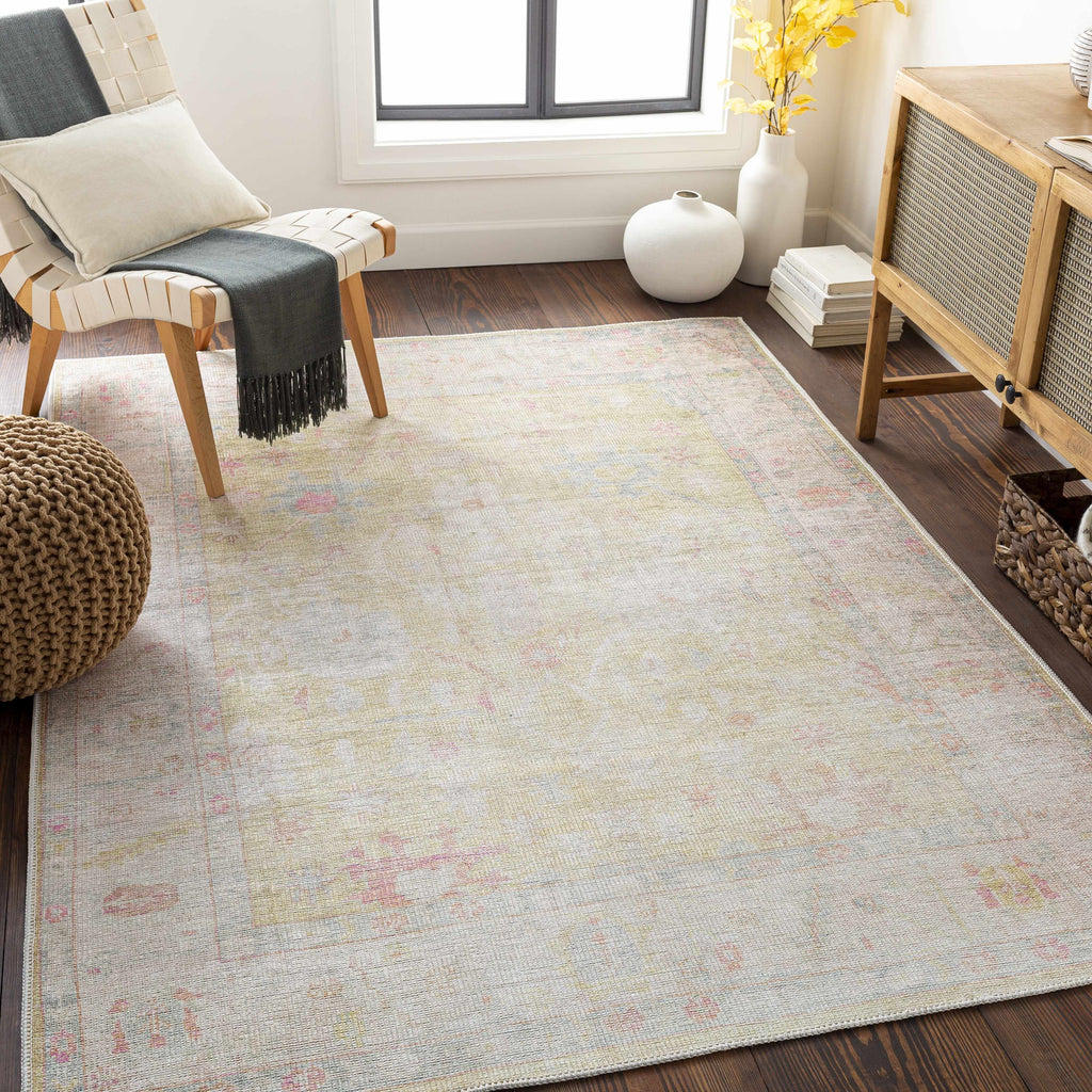 Hauteloom Bozkurt BOZK Light Brown Machine Made Polyester Rug