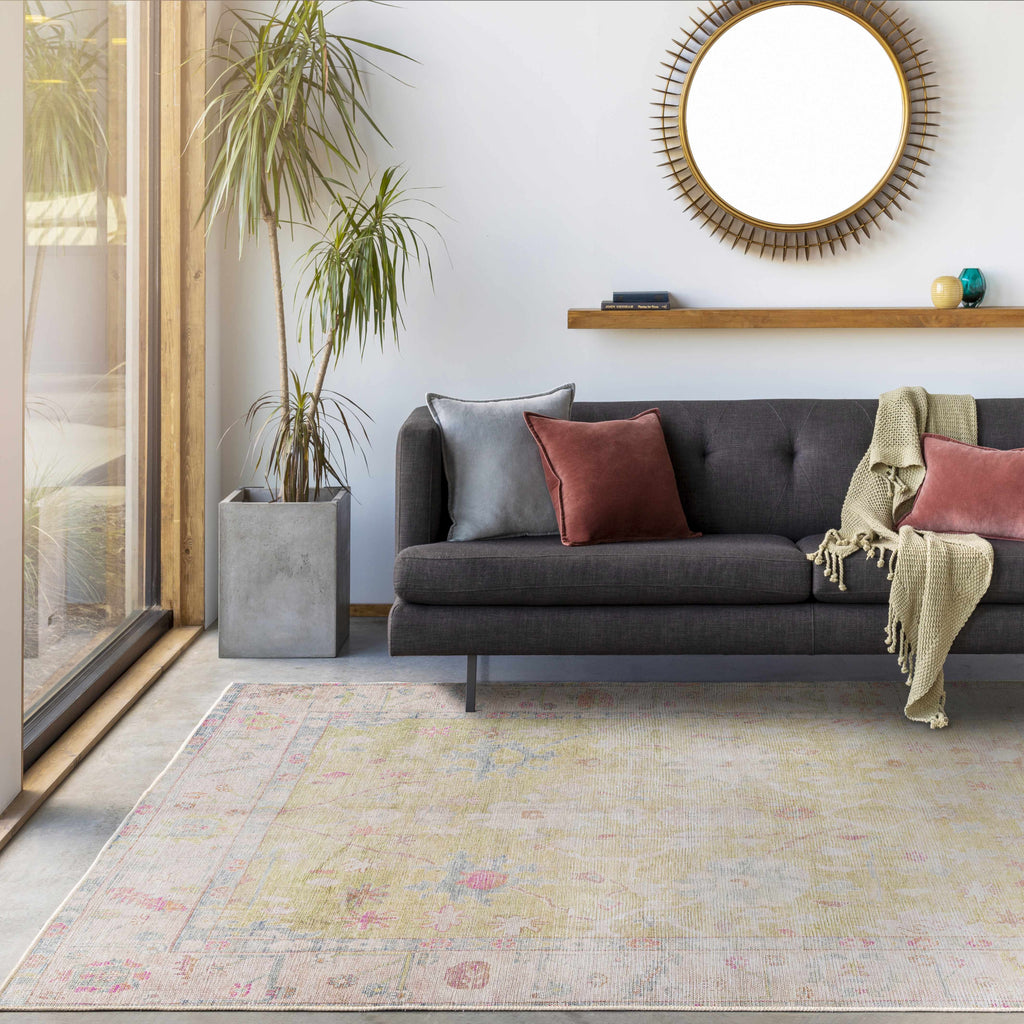 Hauteloom Bozkurt BOZK Light Brown Machine Made Polyester Rug