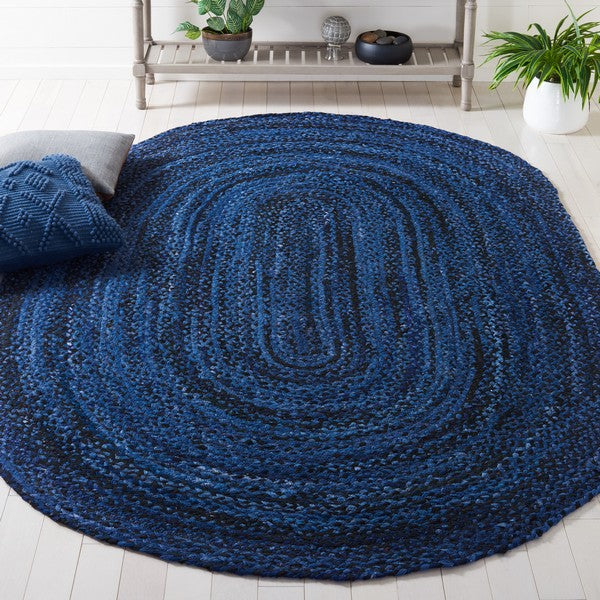 safavieh clearance braided brd452n navy rug