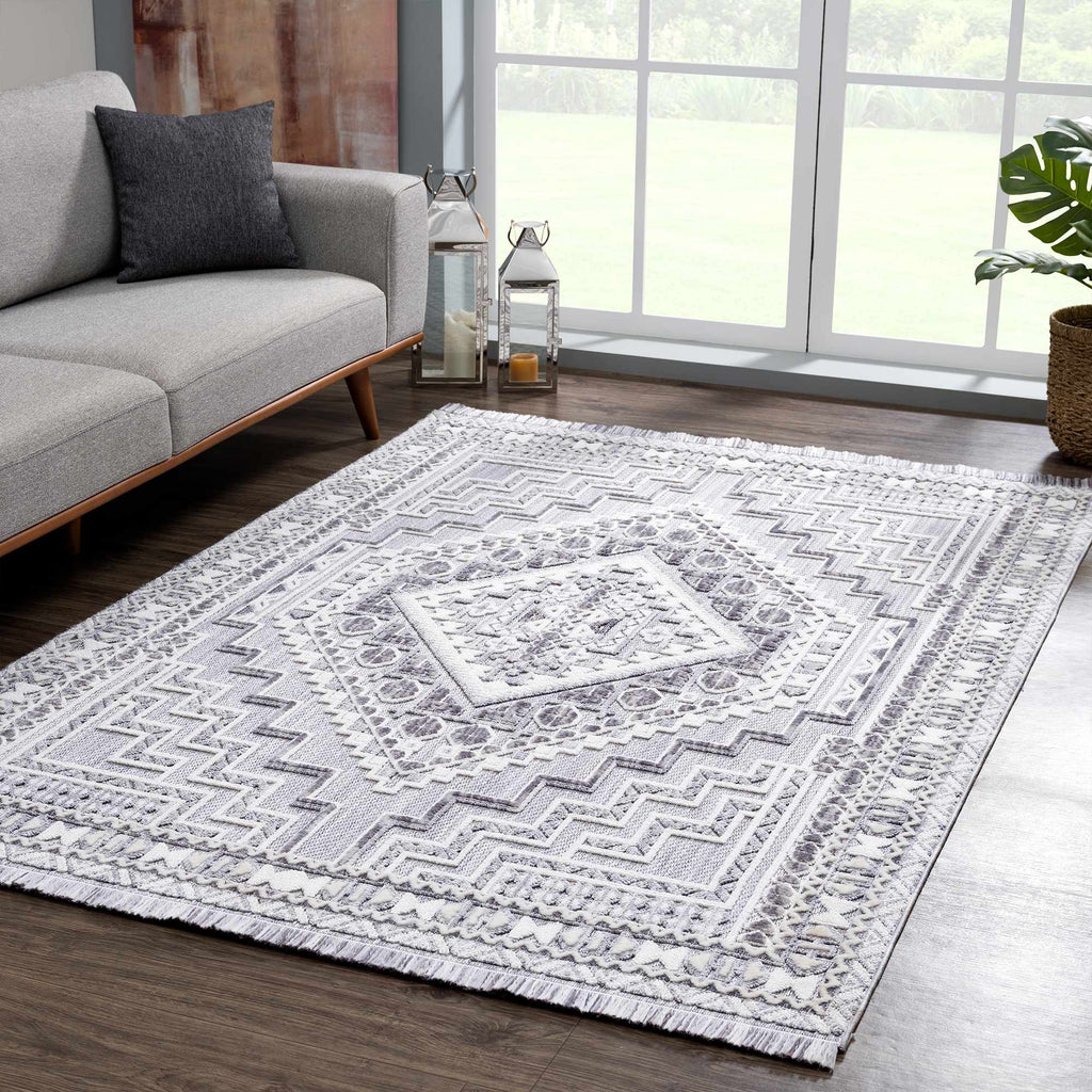 Hauteloom Limited Edition ALYA01 Gray Machine Made Polyester Rug