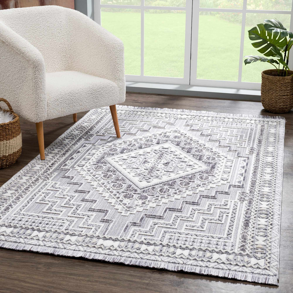Hauteloom Limited Edition ALYA01 Gray Machine Made Polyester Rug