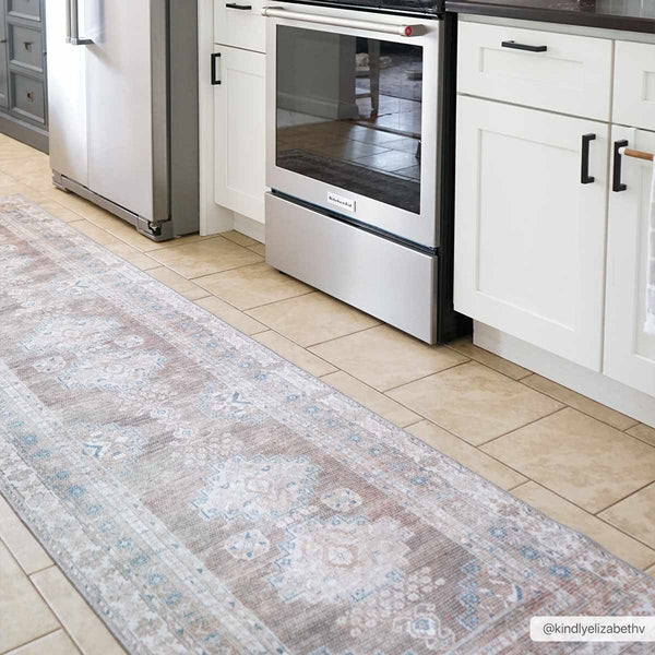 Hauteloom Baltinglass BLTN Blue Machine Made Chenille-Polyester Rug