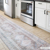 Hauteloom Baltinglass BLTN Blue Machine Made Chenille-Polyester Rug