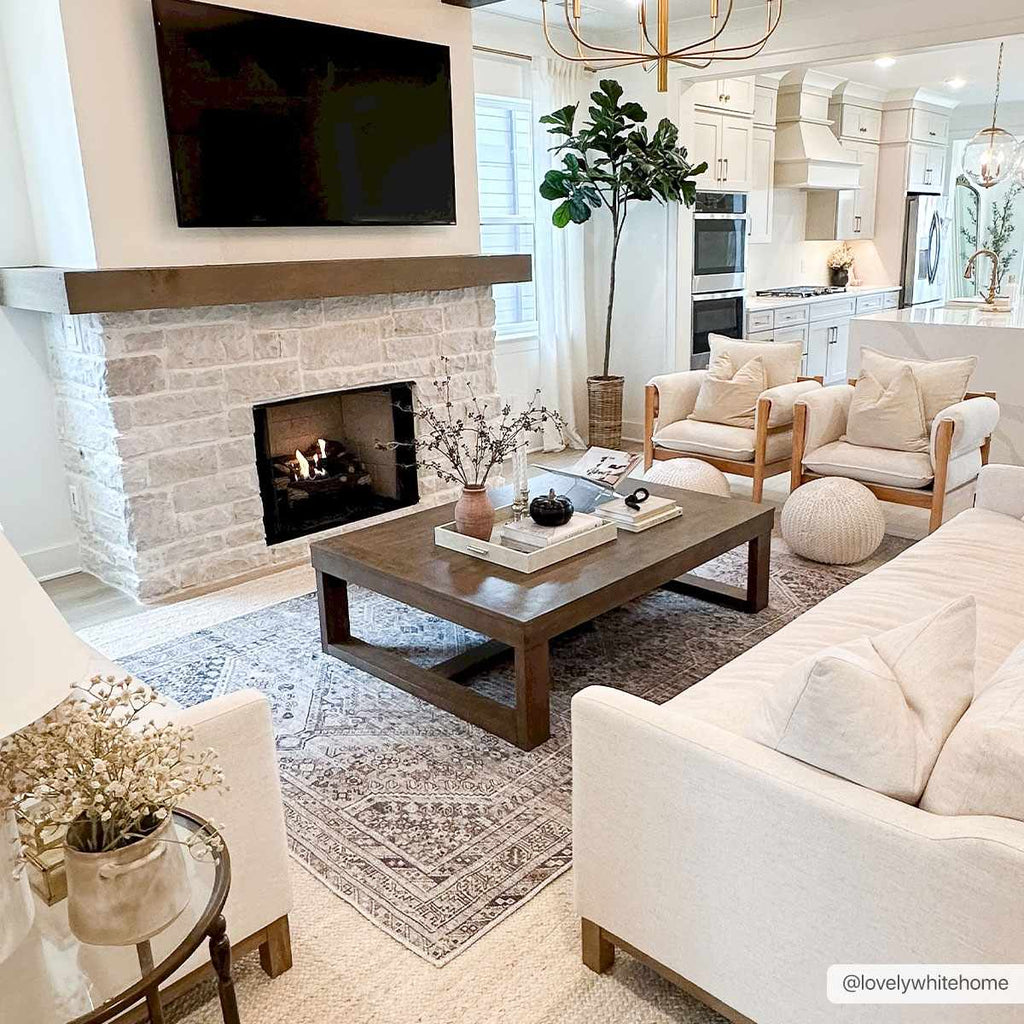 Hauteloom Barny SAMABARNYA5 Ivory Machine Made Polyester Rug