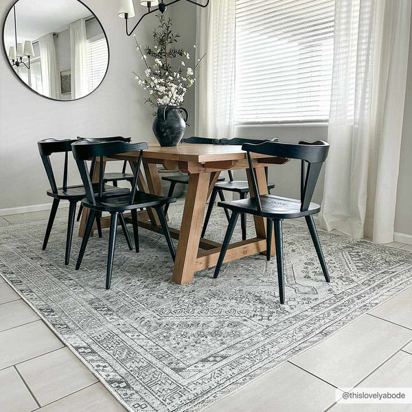Hauteloom Barny SAMABARNYA1 Off White Machine Made Polyester Rug