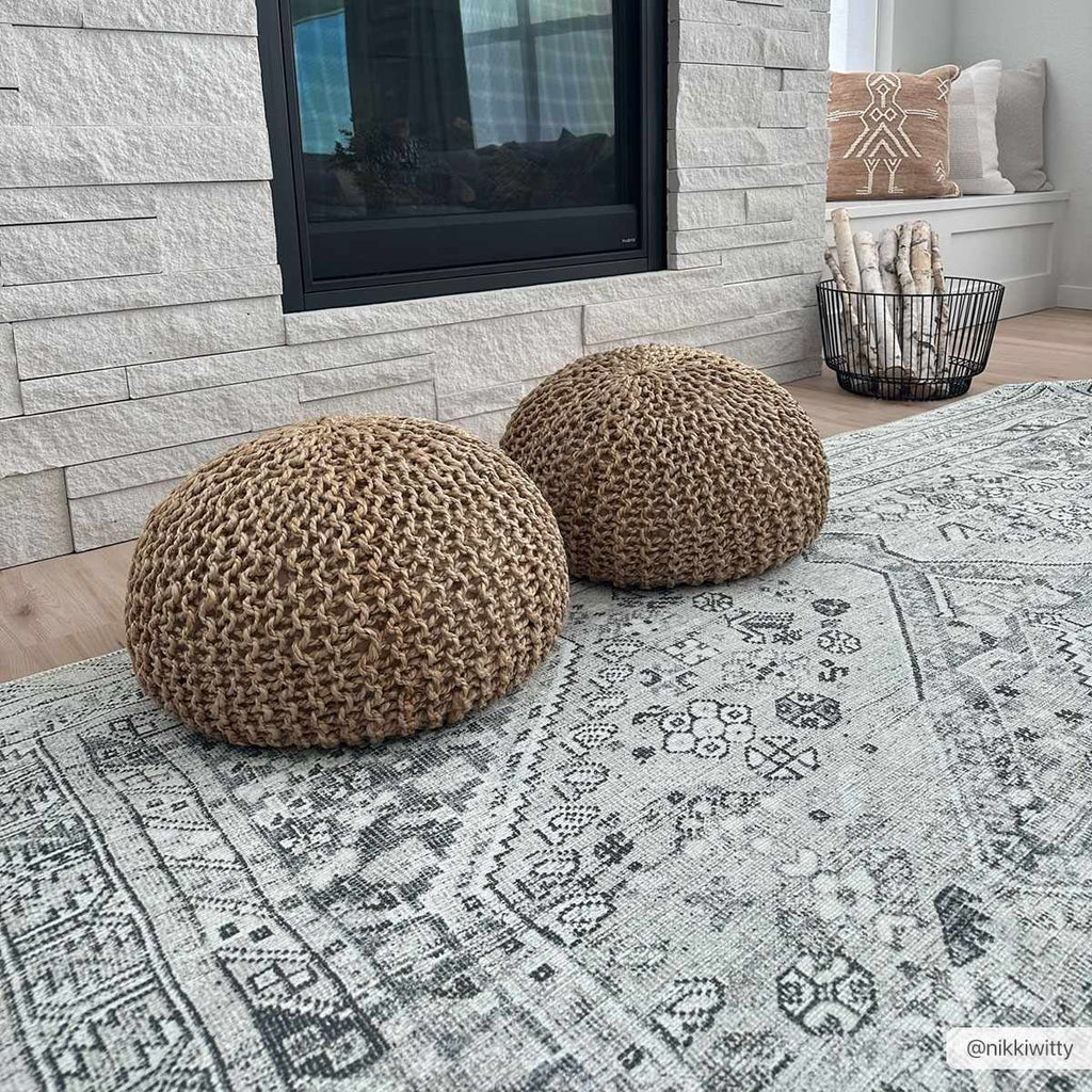 Hauteloom Barny SAMABARNYA1 Off White Machine Made Polyester Rug