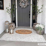 Hauteloom Canadian CNDN Gray Machine Made Polypropylene Rug