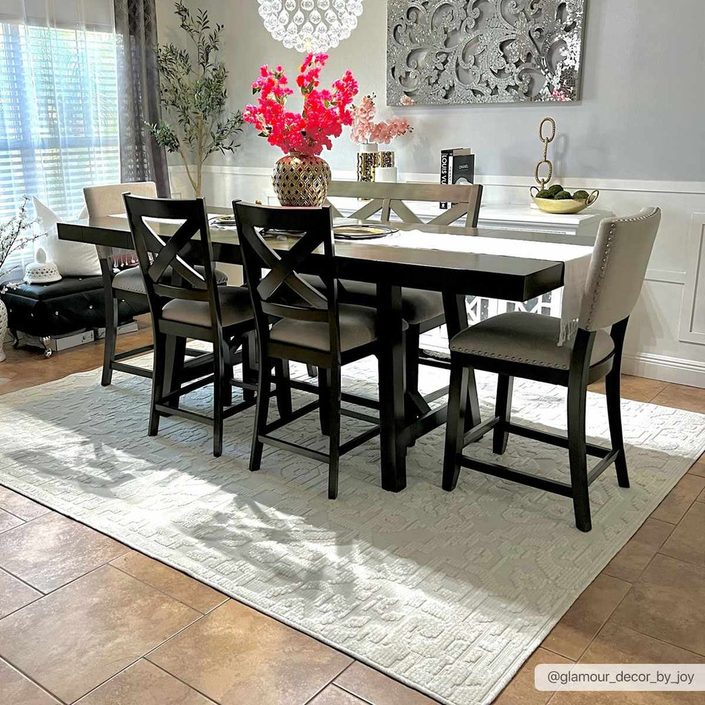 Hauteloom Beren SLYBBERENA1 White Machine Made Polypropylene Rug
