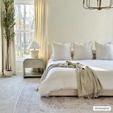 Hauteloom Bethany BET Beige Machine Made Chenille-Polyester Rug