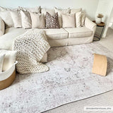 Hauteloom Bethany BET Beige Machine Made Chenille-Polyester Rug