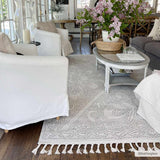 Hauteloom Birdwoody BRDWY Beige Machine Made Polypropylene Rug