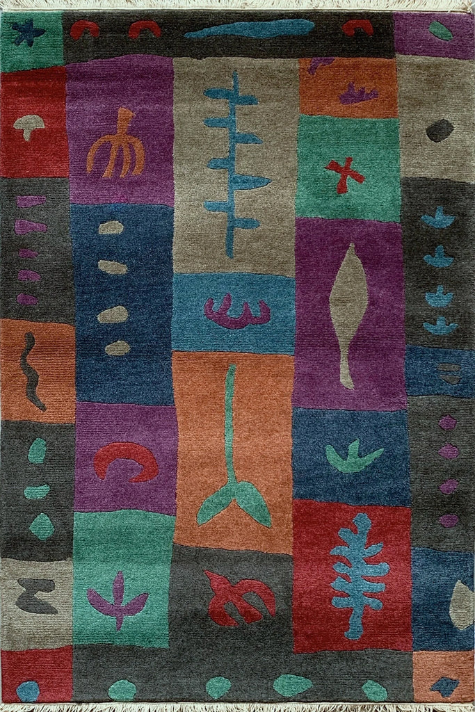 Tibet Rug Company 60 CT Block Print Multi Rug