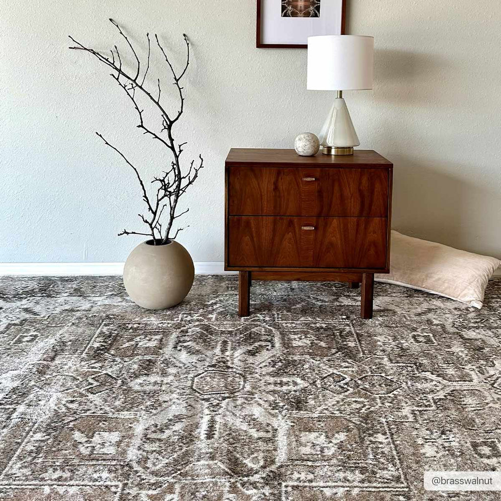 Hauteloom Hera HMABHERAW25 Tan Machine Made Polyester Rug