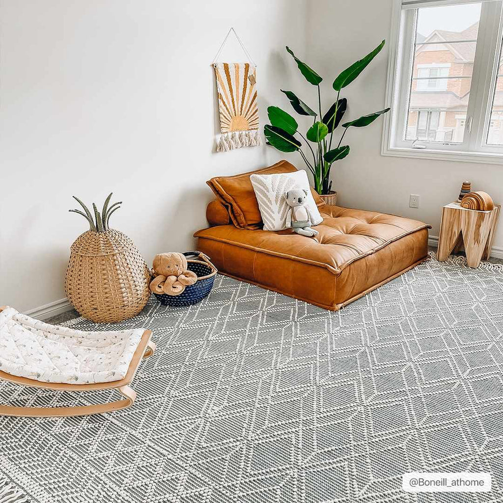 Hauteloom Derrimut DERRI Ivory Woven/Flatwoven Cotton Rug