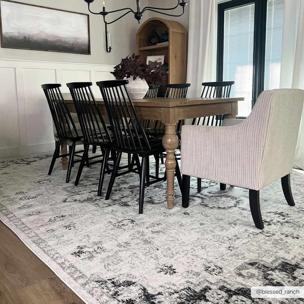 Hauteloom Bordeaux BRDX Charcoal Machine Made Polypropylene Rug