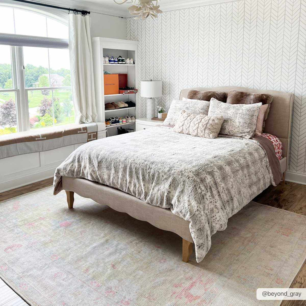 Hauteloom Bozkurt BOZK Light Brown Machine Made Polyester Rug