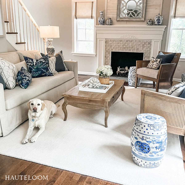 Hauteloom Brockton BROCK Beige Loom Knotted Wool Rug