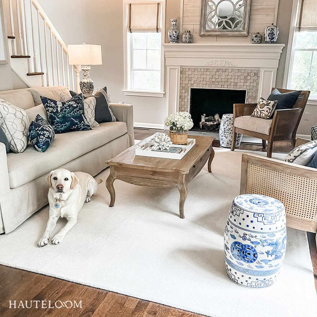 Hauteloom Brockton BROCK Beige Loom Knotted Wool Rug