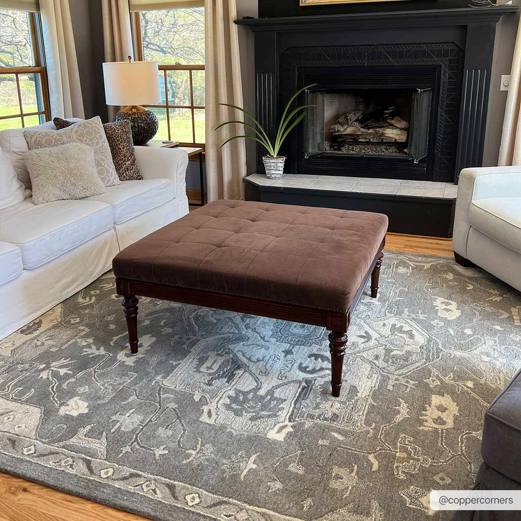 Hauteloom Hamshire HAMSH Charcoal Hand Tufted Wool Rug