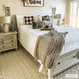 Hauteloom Brothers BROT White Woven/Flatwoven Wool Rug