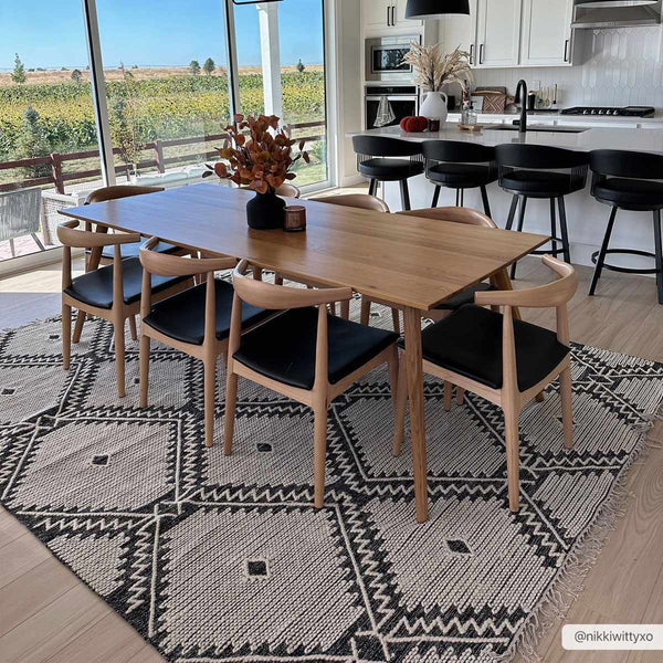 Hauteloom Brownhills BRWNH Black Woven/Flatwoven Cotton Rug