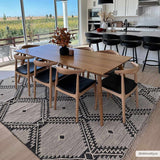 Hauteloom Brownhills BRWNH Black Woven/Flatwoven Cotton Rug