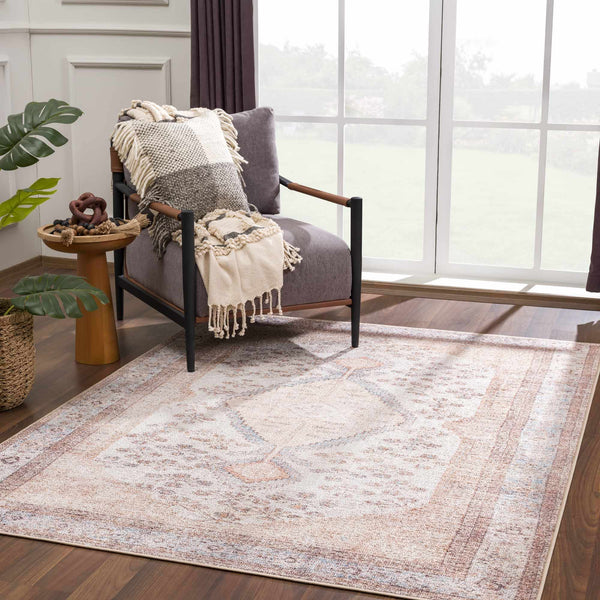 Hauteloom Analu HCAHANALUA1 Tan Machine Made Polyester Rug