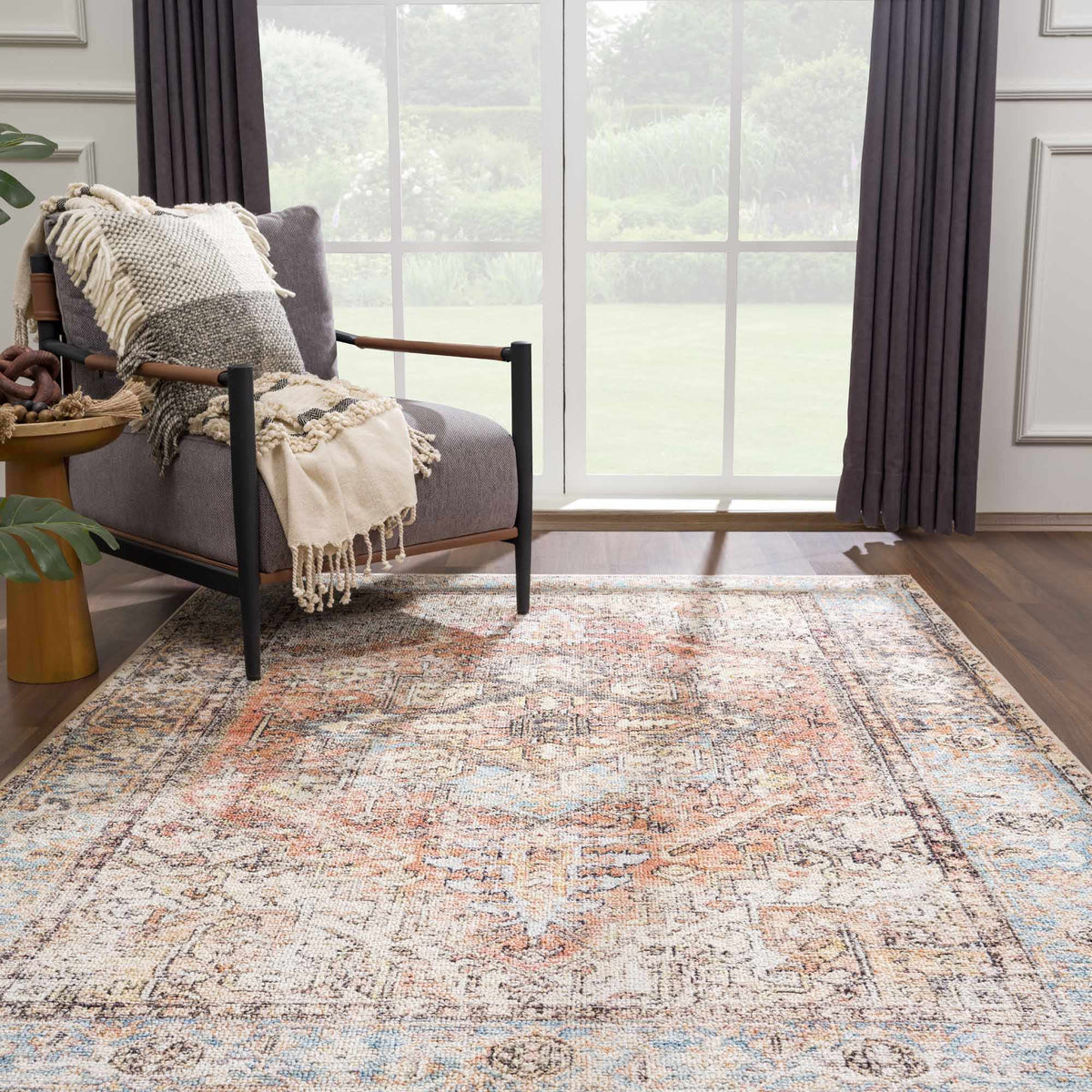 Hauteloom Beck HCAHBECKFA1 Brown Machine Made Polyester Rug