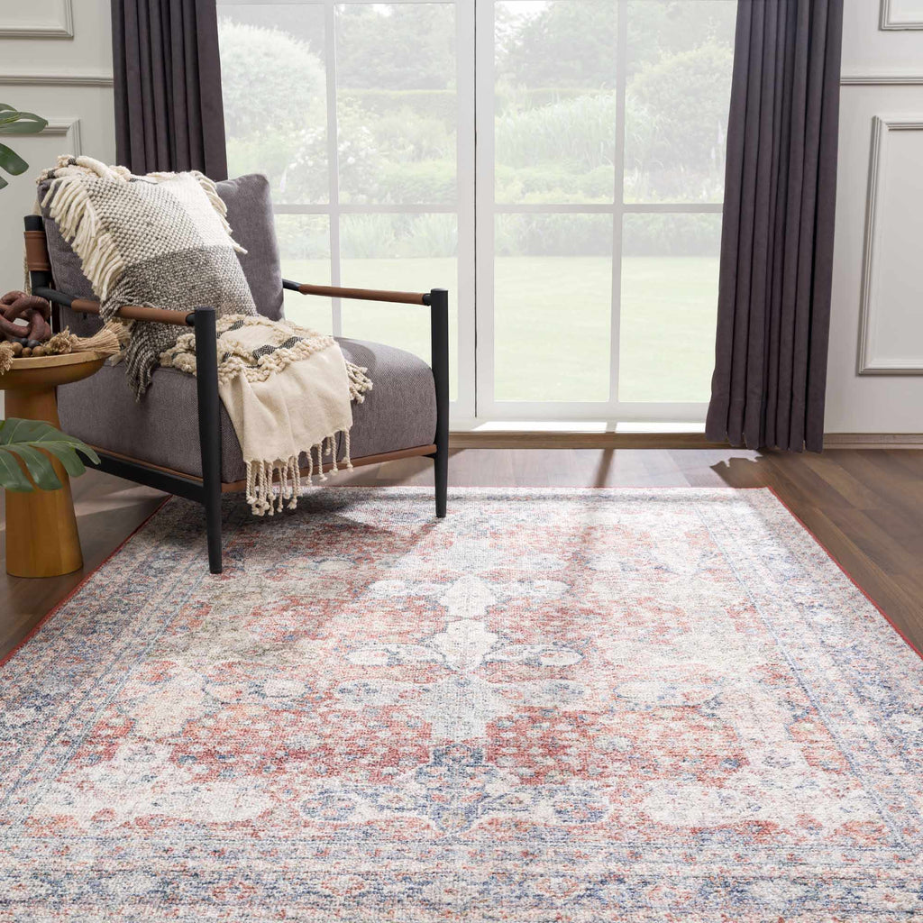 Hauteloom Ambre HCAHAMBREA1 Burgundy Machine Made Polyester Rug