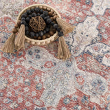 Hauteloom Ambre HCAHAMBREA1 Burgundy Machine Made Polyester Rug